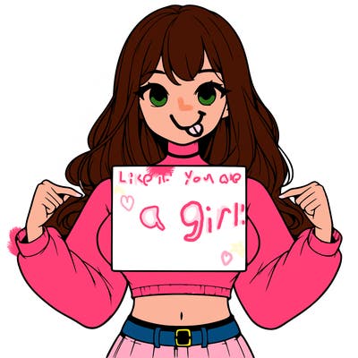 girl holding a blank sign in a long sleeve crop top