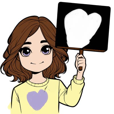 realistic girl holding up a sign