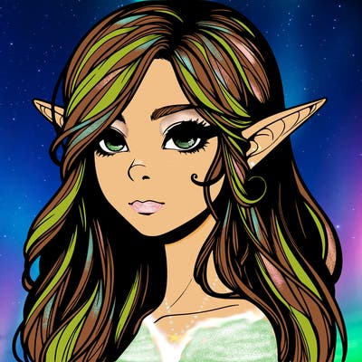 elf girl realistic dark fantasy