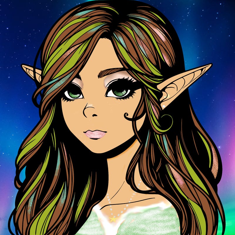 elf girl realistic dark fantasy
