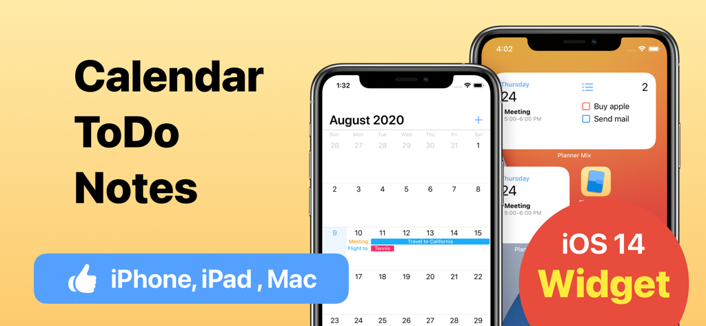 Schedule Planner - Mix - Schedule Planner Mix app showing calendar and task list features on iPhone