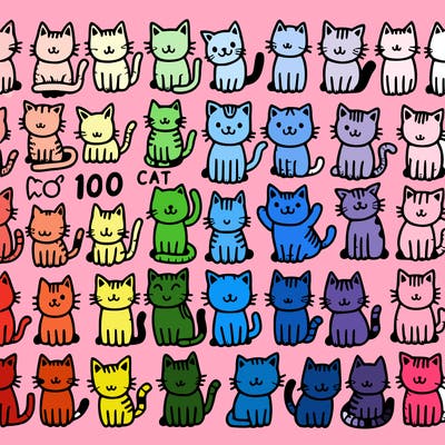 100 cats