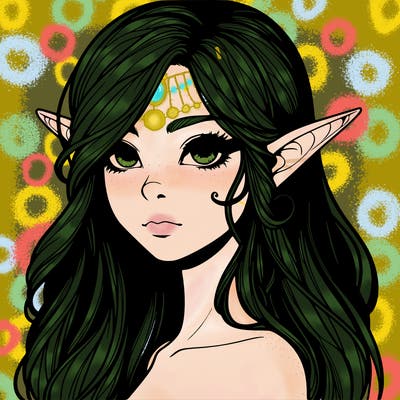 elf girl realistic dark fantasy