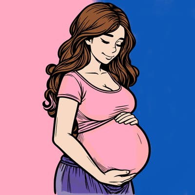 woman heavily pregnant realistic
