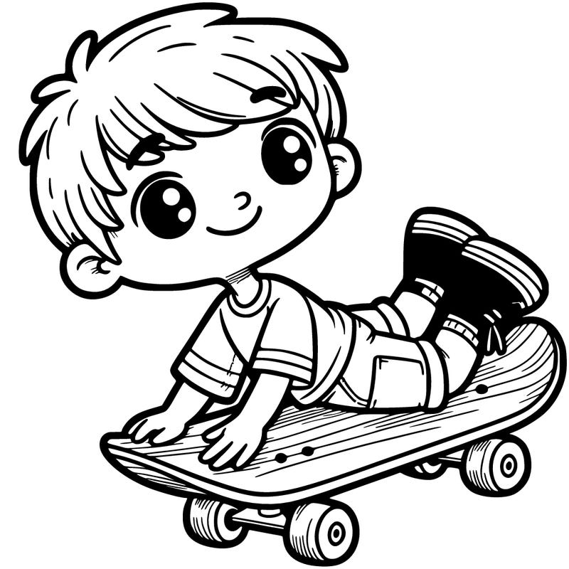 boy with skateboard