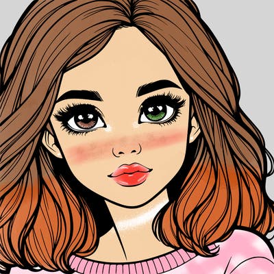 realistic girl whith cute eyes