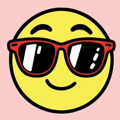 emoji with sunglasses