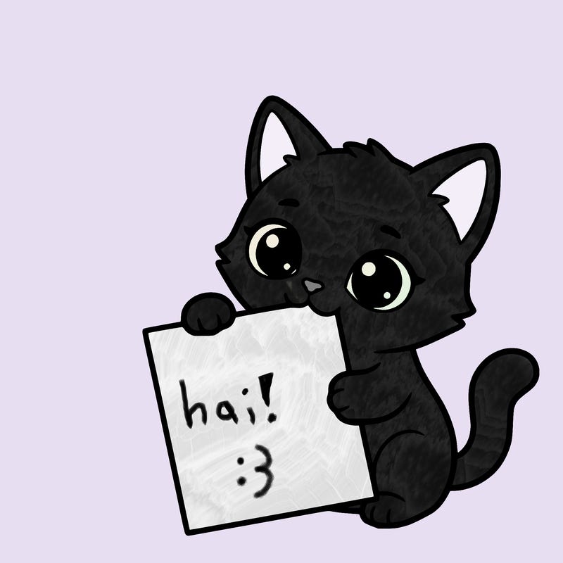 a small cat with a blank sheet of paper in its hand. the cat is sooooooo cute!