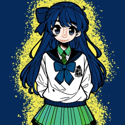 preppy anime girl