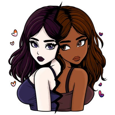 realistic girl split