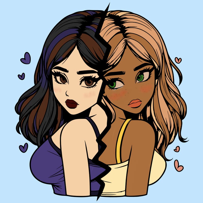 realistic girl split