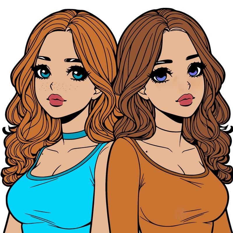 realistic twin sisters