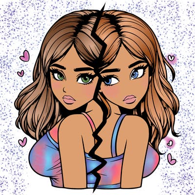 realistic girl split