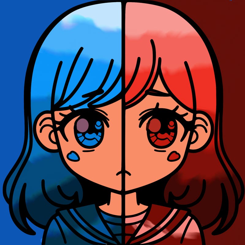 a split of a girl
