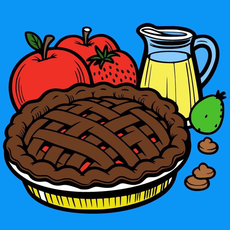 a pie of food