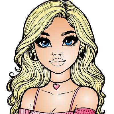 realistic pretty girl