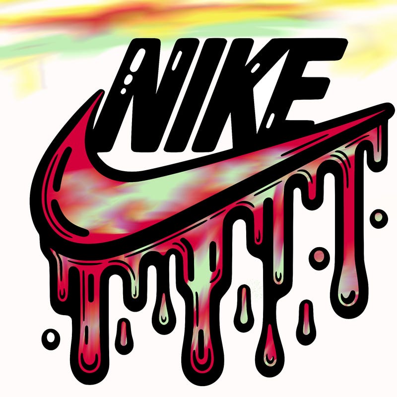 dripping nike logo