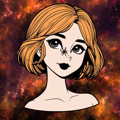 realistic girl with short hair