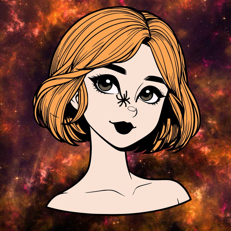 realistic girl with short hair