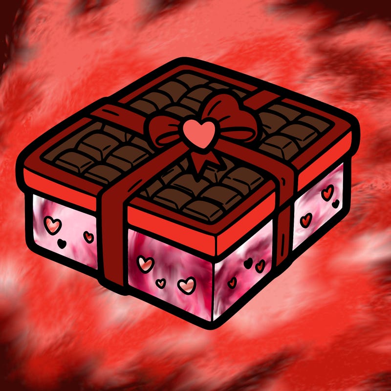 a box of chocolate for valentines day