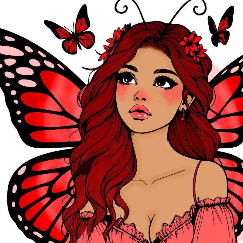 butterfly fairy realistic girl