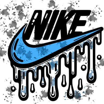 dripping nike logo