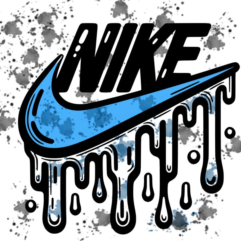 dripping nike logo