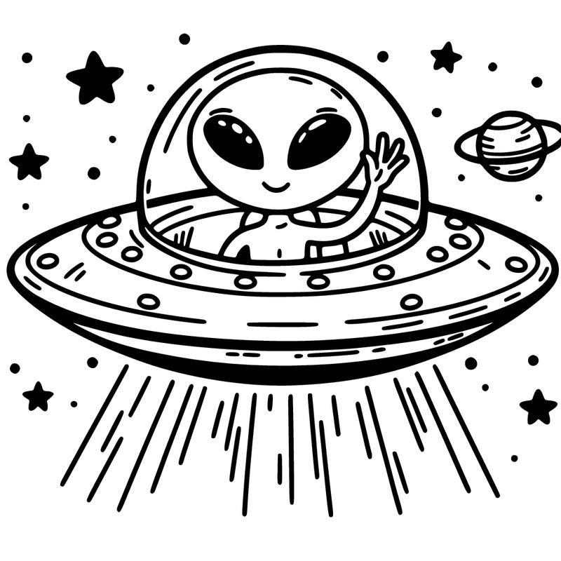 alien in a ufo
