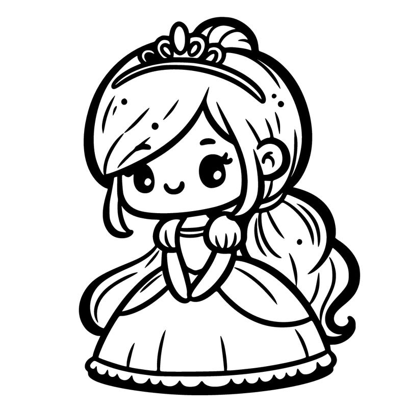 a simple and cute princess