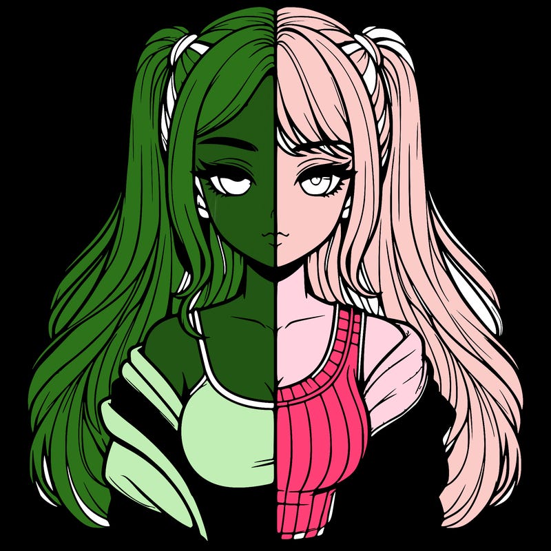 realistic girl split