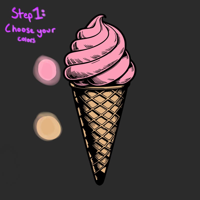 realistic ice cream cone