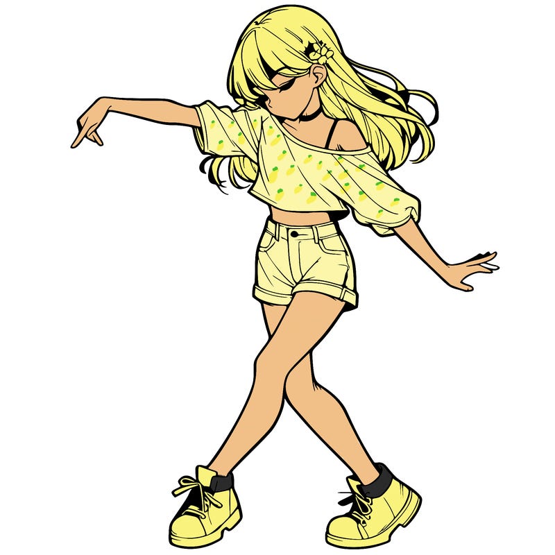 realistic girl danceing