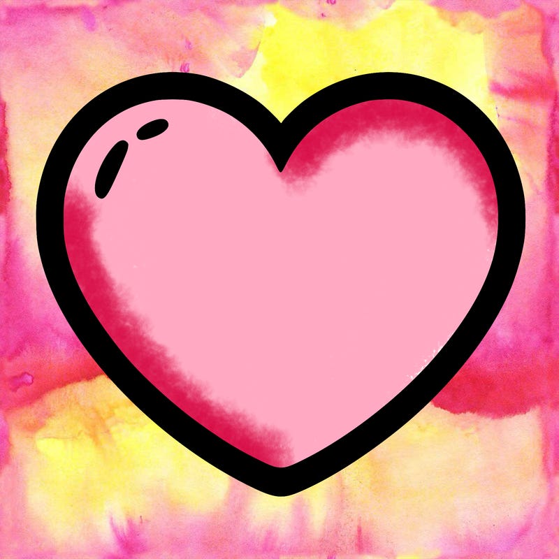 a blank heart