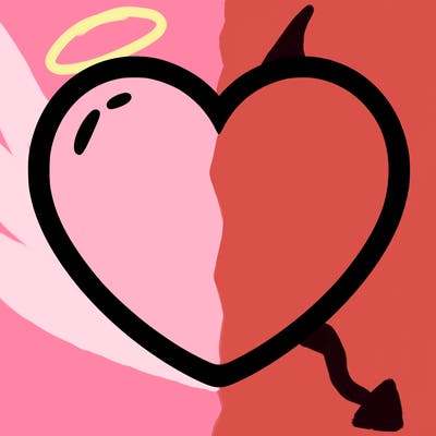 a blank heart