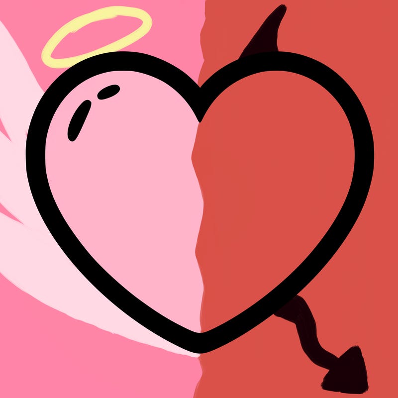 a blank heart