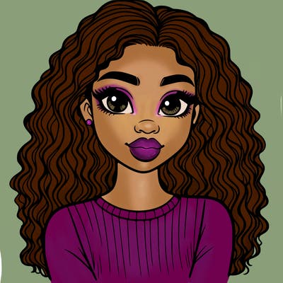 pretty young black girl- detailed