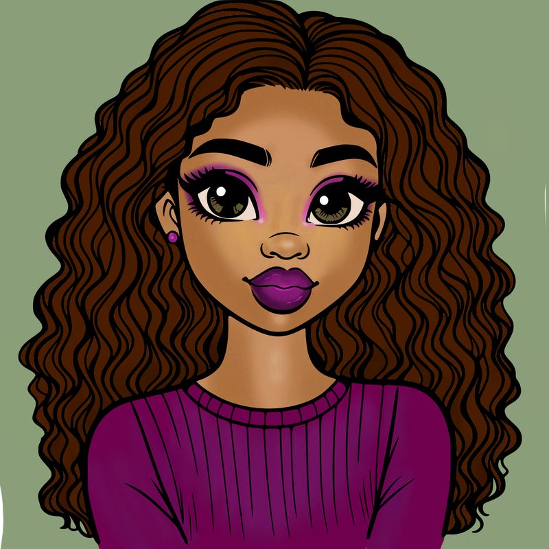 pretty young black girl- detailed