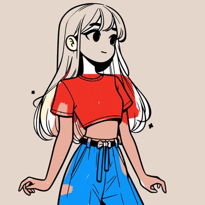 girl in a cute crop top