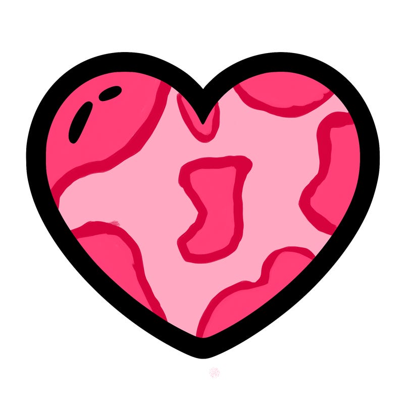 a blank heart