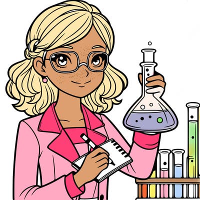 a female scientist