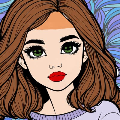 realistic girl whith cute eyes