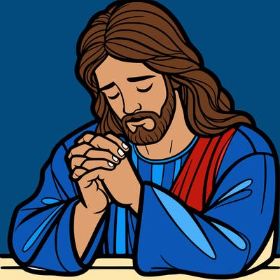 jesus praying to god