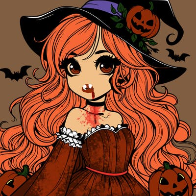 realistic girl halloween