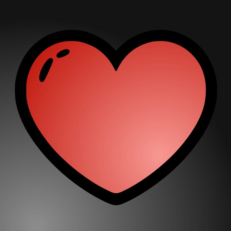 a blank heart