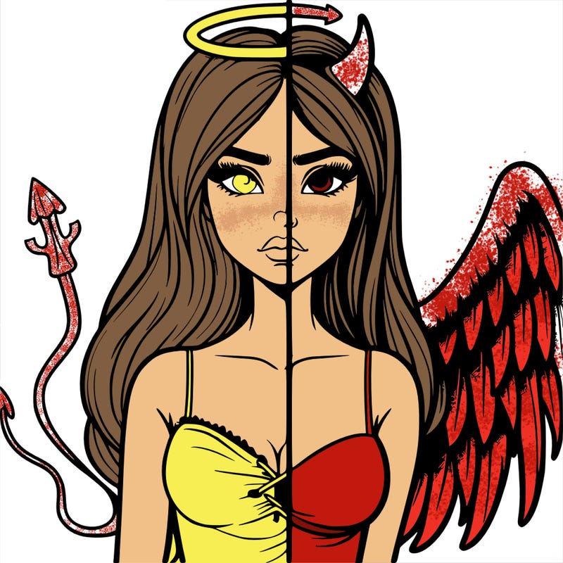 devil vs angel realistic girl