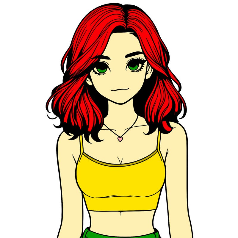 realistic girl with crop top