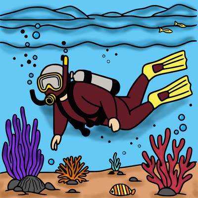 scuba diverse in the ocean
