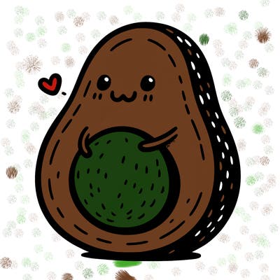 an avocado hugging an avocado