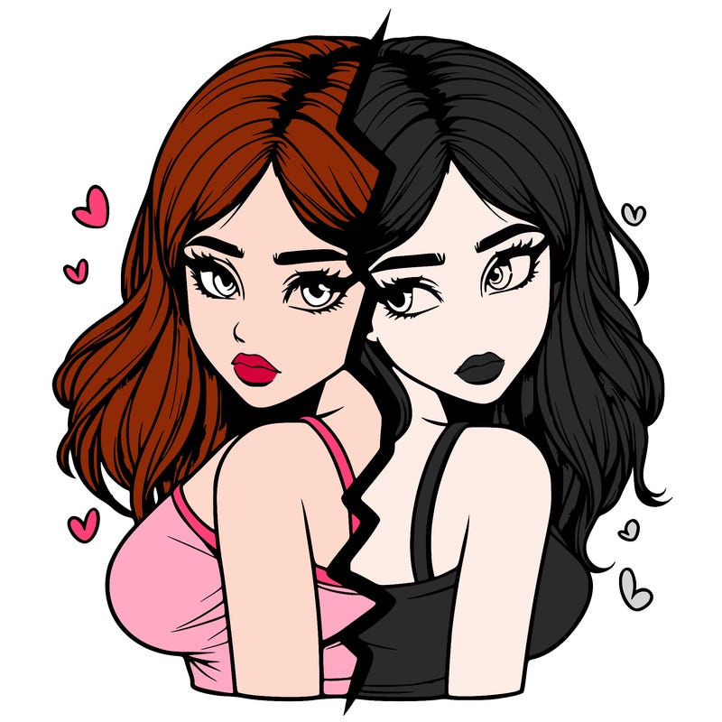 realistic girl split