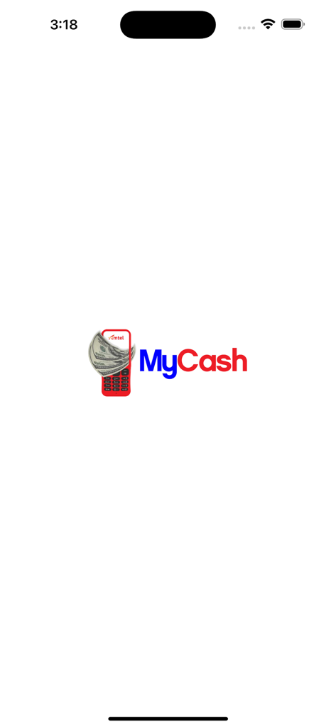 MyCash Subscriber - MyCash Subscriber App-Logo mit einem roten Amtel-Telefon und Geldsymbolen auf weißem Hintergrund